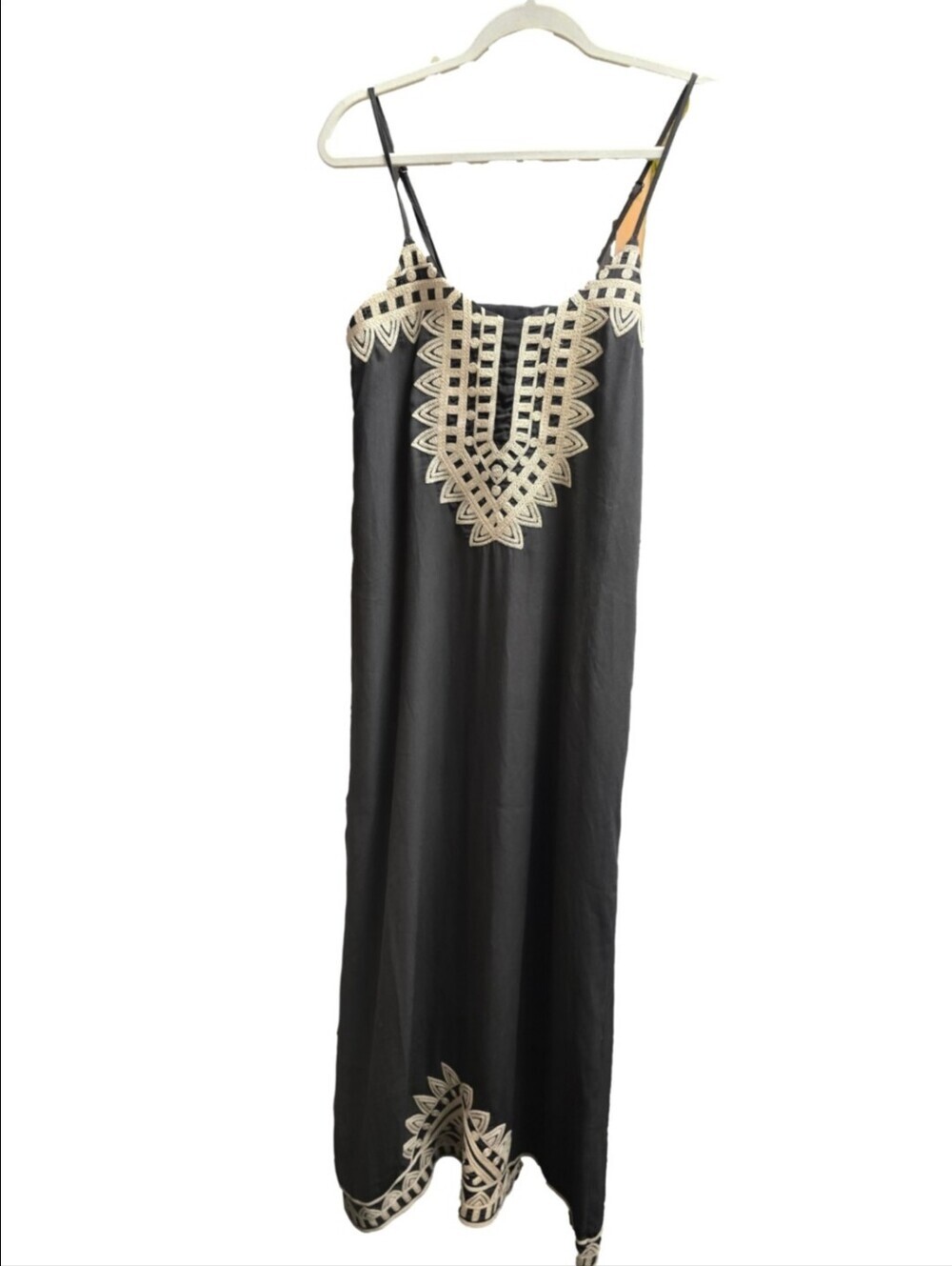 TMHL Medira Dress Black Embroidered Maxi Dress Sz.S
